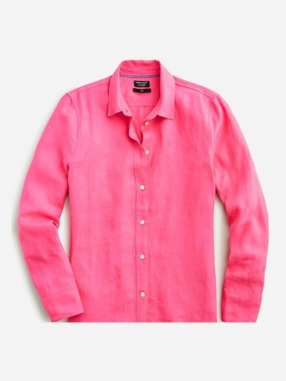 J. Crew Slim-fit Baird McNutt Irish Linen Long Sleeve Button Down Shirt Pink, 2